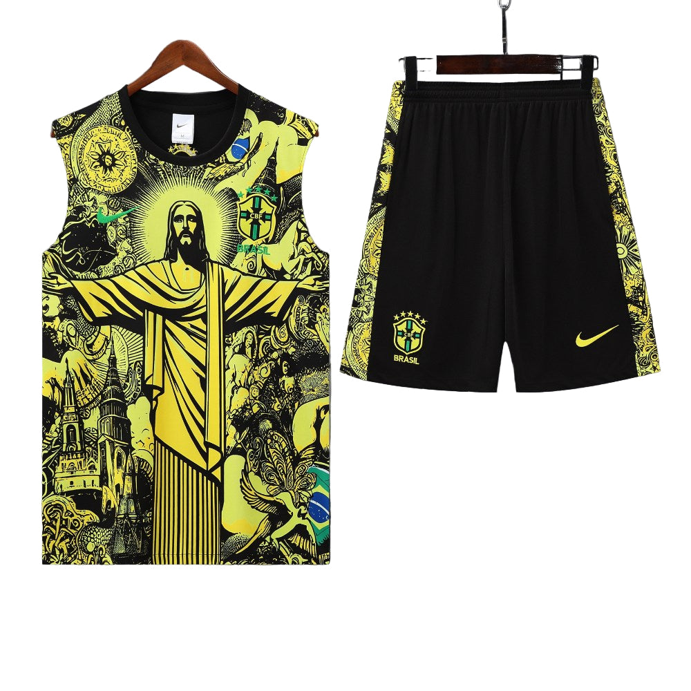 Ensemble Débardeur Brésil Concept Statue Rio Jaune 2025