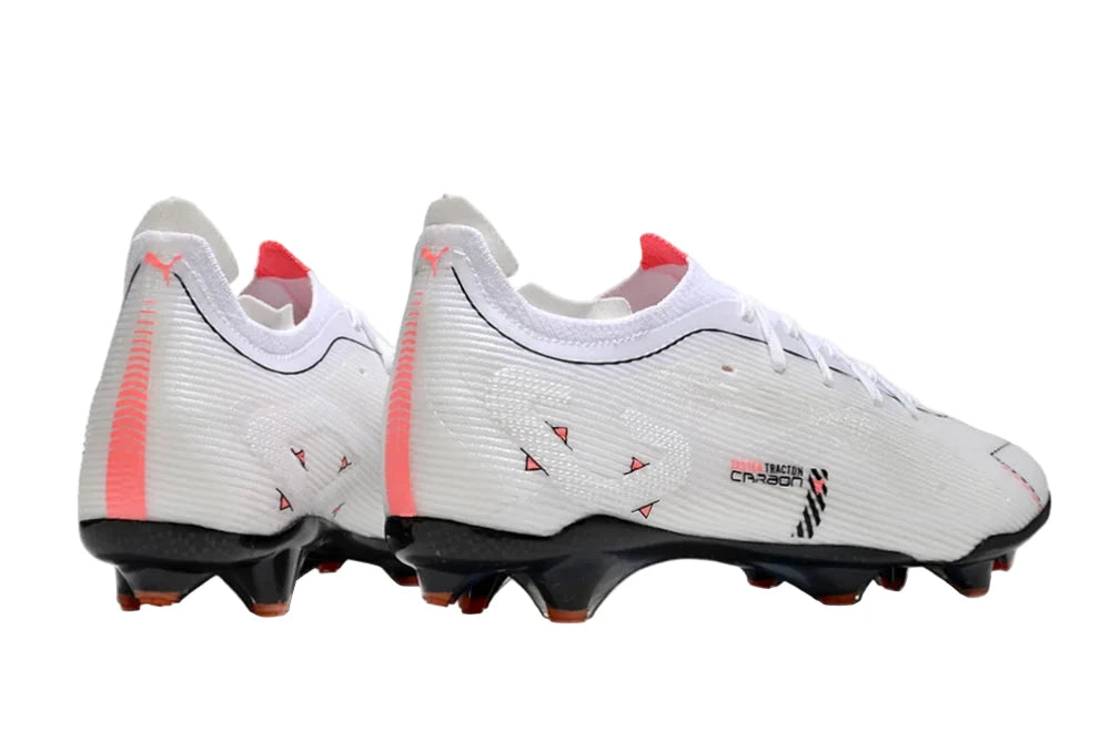 Puma Ultra 5 Ultimate FG Firm Ground Soccer Cleats - White/Black/Orange
