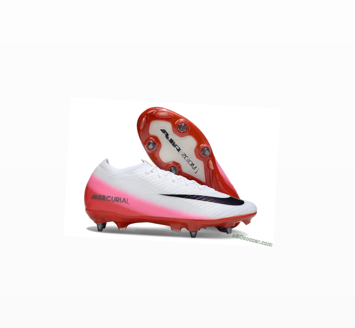 Nike Air Zoom Mercurial Vapor 16 Elite SG Soft Ground Soccer Cleats - White/Black/Red