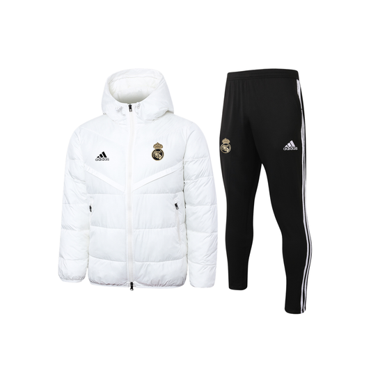 Doudoune ensemble real Madrid blanche
