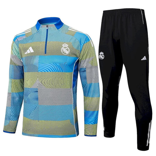 Survet Real Madrid Rayé Bleu & Vert 25/26